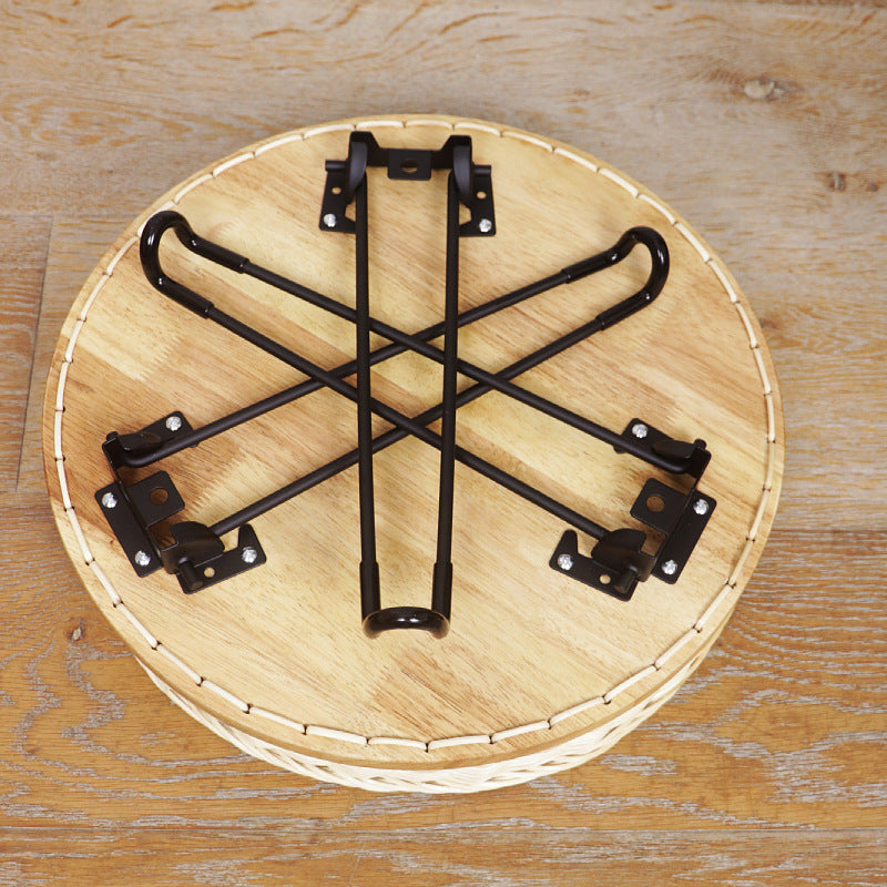 Decorative side table made of braided material Kalsten