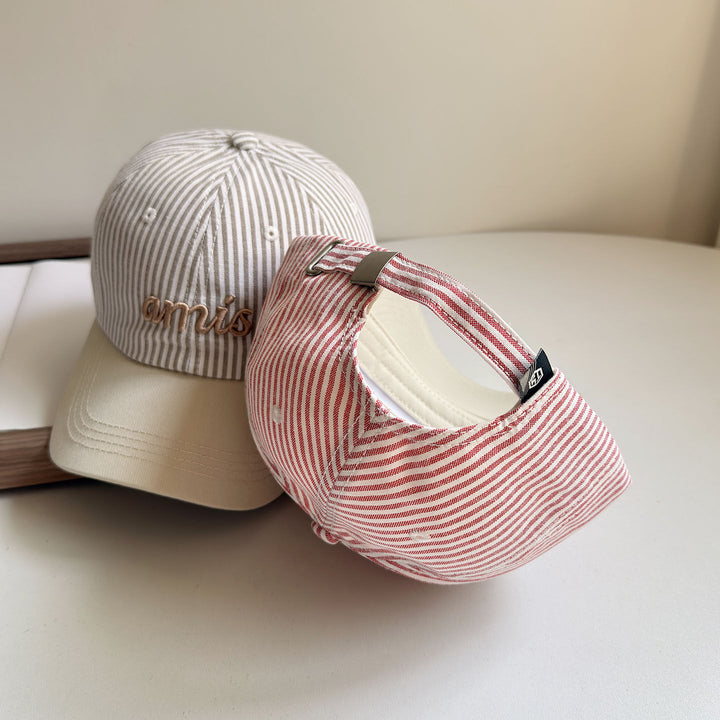 Women's Striped Cotton Baseball Cap Kalsten