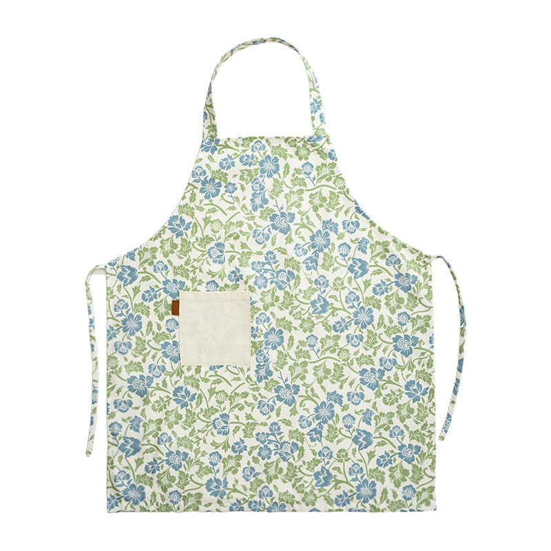 Printed cotton kitchen apron with pocket and adjustable neck strap Kalsten
