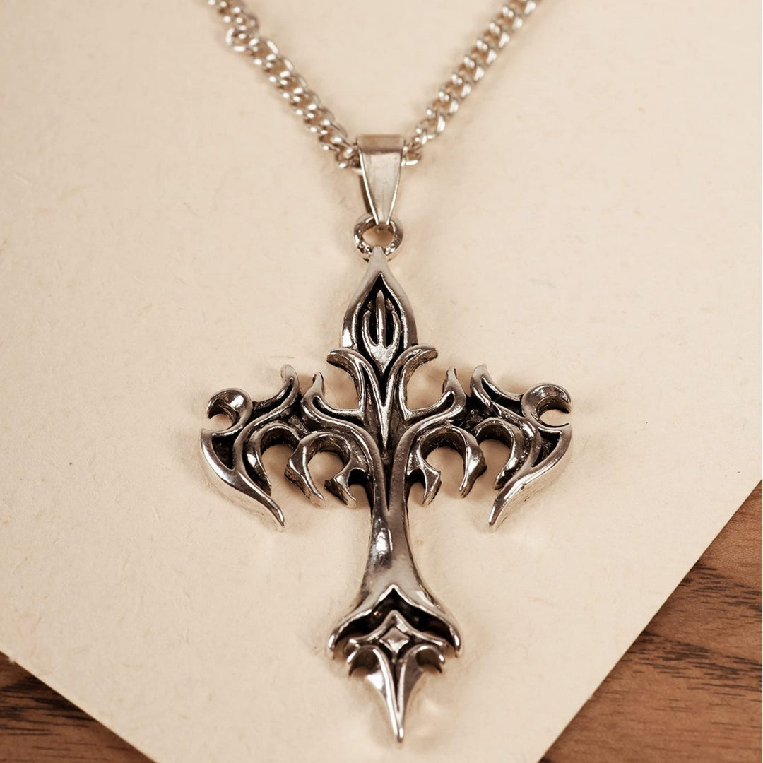 Layered Chain Cross Pendant Necklace Kalsten