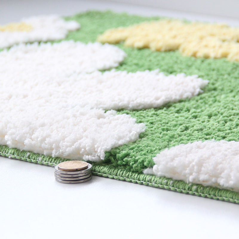 Floral Design Bath Mat Kalsten