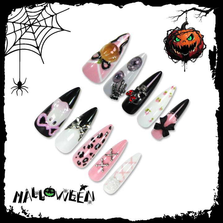 Glamorous artificial nails with exclusive Halloween designs Kalsten