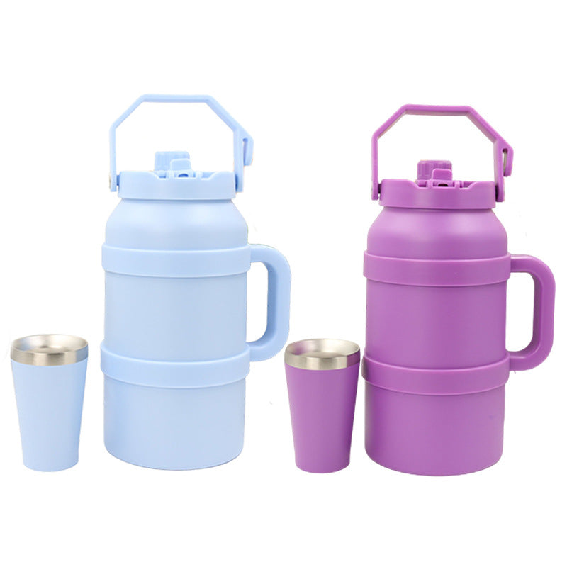 Ladies Insulated Stainless Steel Drinking Bottle with Practical Handle and Double Wall Technology Kalsten