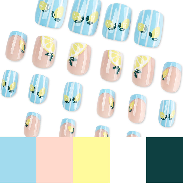 Artful Nail Art with Fruity Lemon Design Kalsten