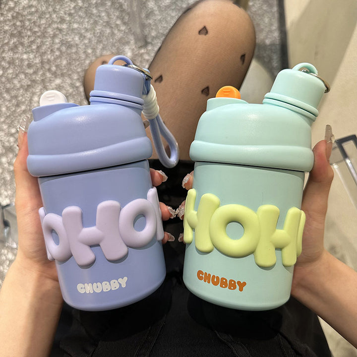 Ladies insulated water bottle with ergonomic carrying handle and cheerful design Kalsten