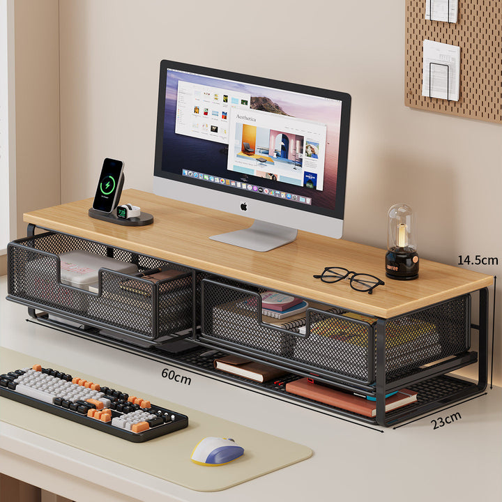 Multi-Functional Desk Organizer with Mesh Storage Bins Kalsten