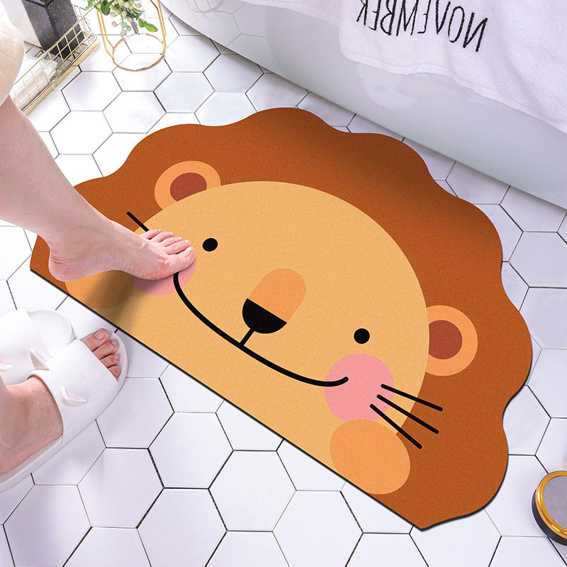 Lion-Themed Plush Bath Mat Kalsten