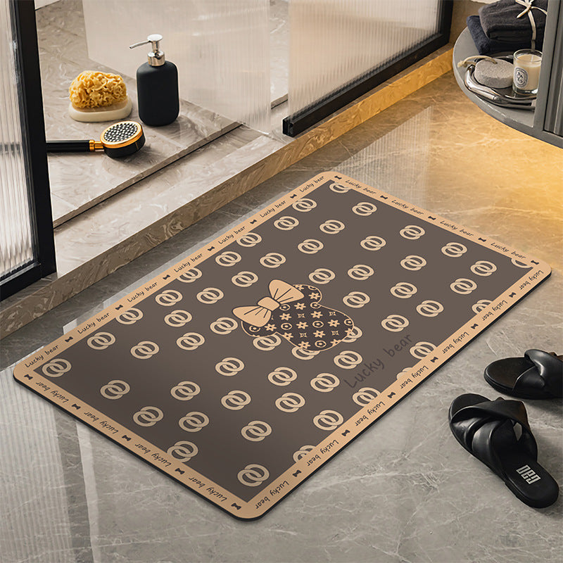 Fun Graphic Bath Mat for Bathroom
