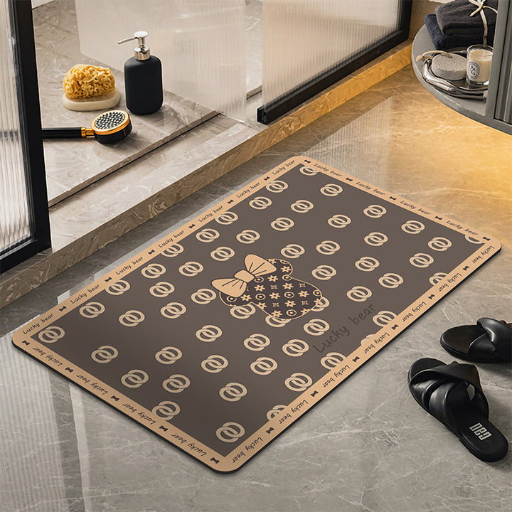 Fun Graphic Bath Mat for Bathroom