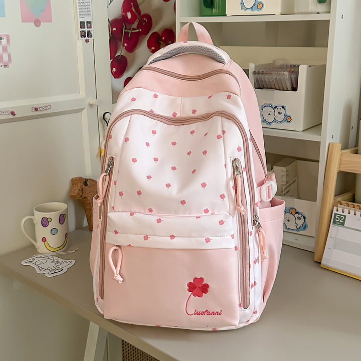 Playful Floral-Themed School Backpack Kalsten