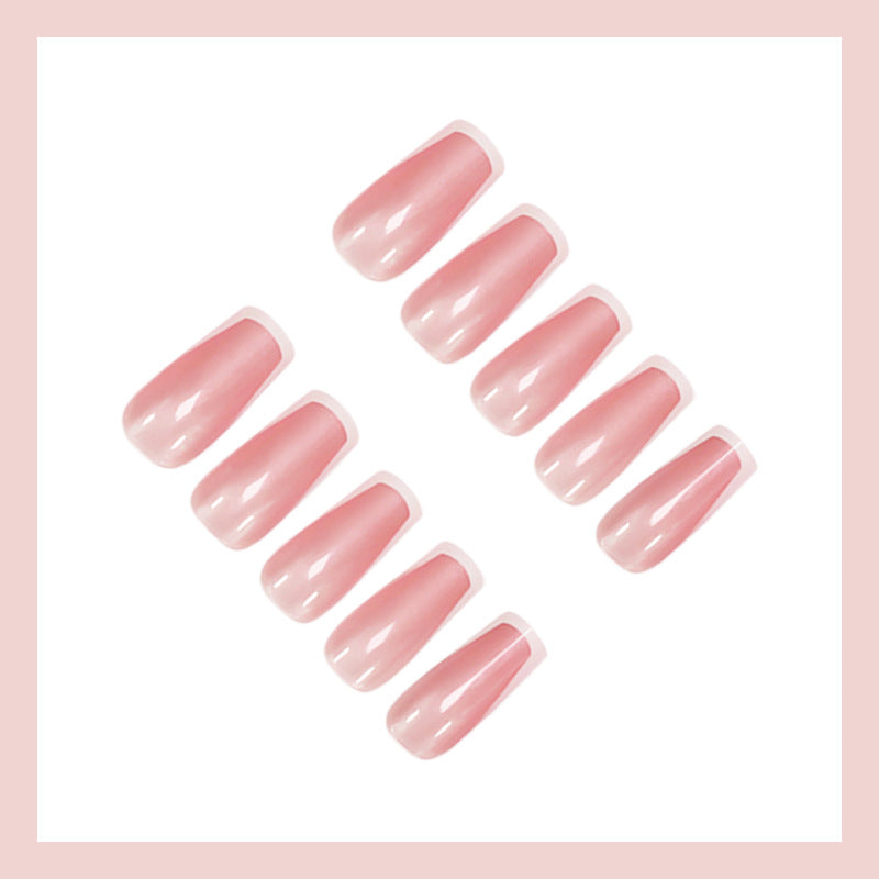 Artificial nail set with elegant French-tip design Kalsten