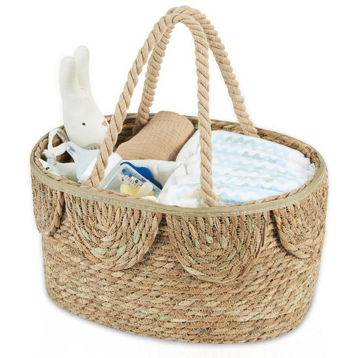 Handwoven decorative basket with ruffles Kalsten