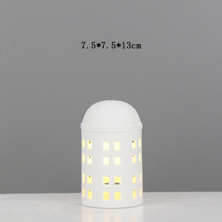 Decorative Ceramic House Candle Holder Kalsten