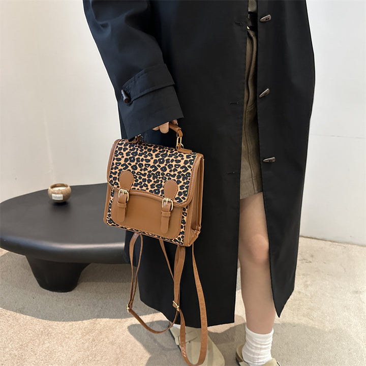 Chic Leopard Print Satchel Crossbody Bag Kalsten