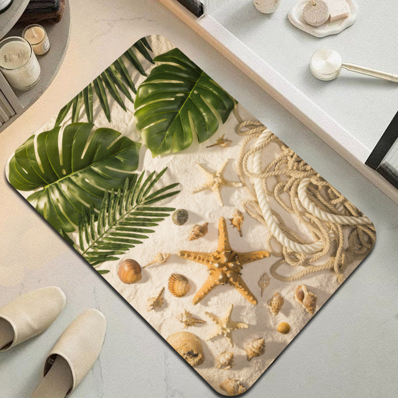 Coastal-Themed Decorative Bath Mat Kalsten