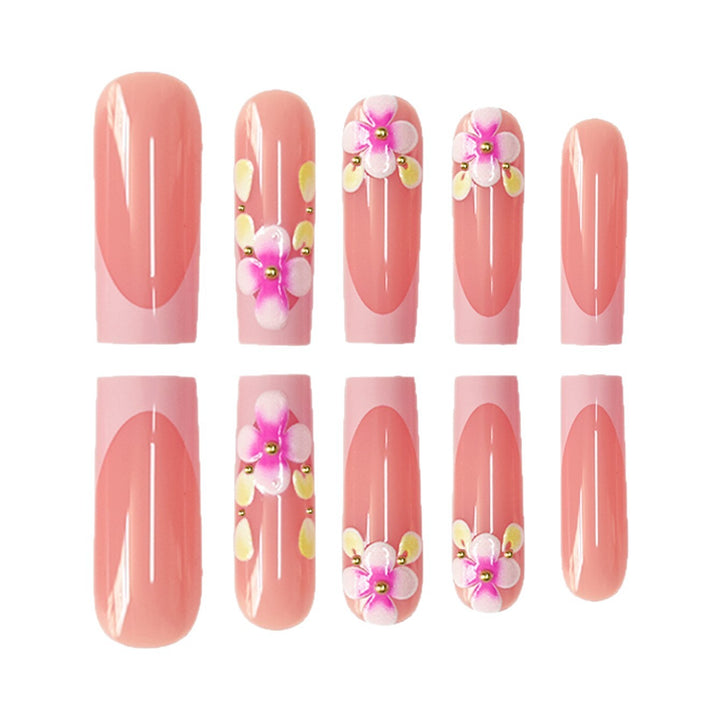Floral Embellished Nail Art Extensions Kalsten
