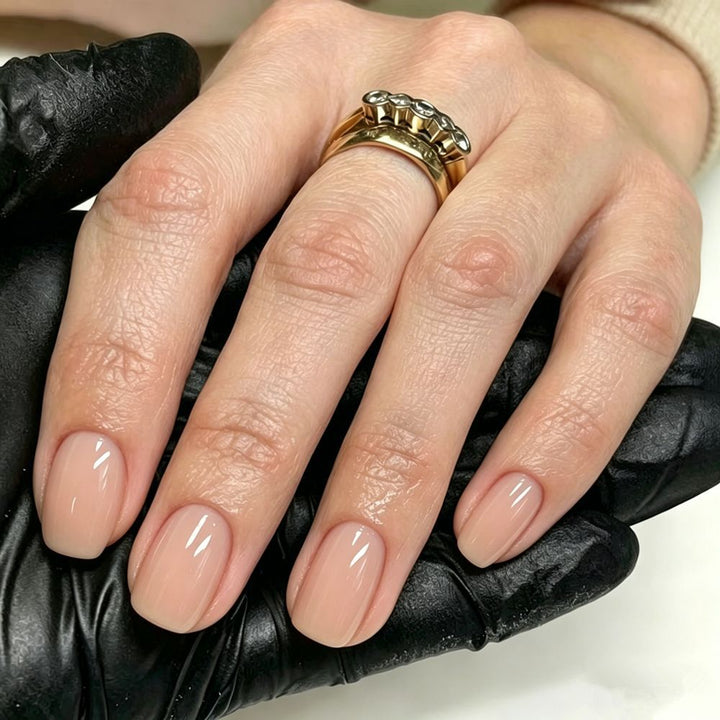 Glossy Natural Effect Press-On Nail Set