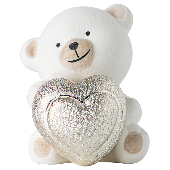 Kawaii Bear Figurine with Heart Kalsten