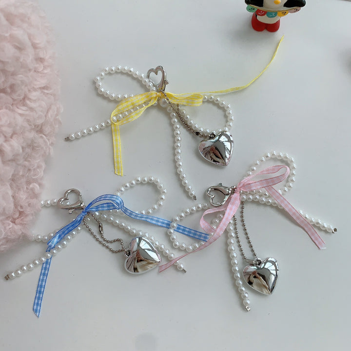 Chic Pearl Heart Keychain Kalsten