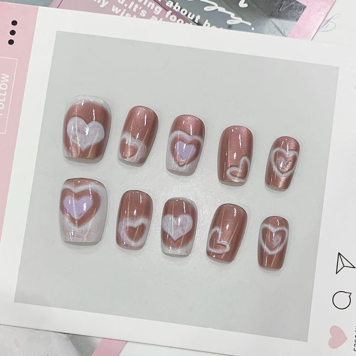 Artificial nail tips in heart design Kalsten