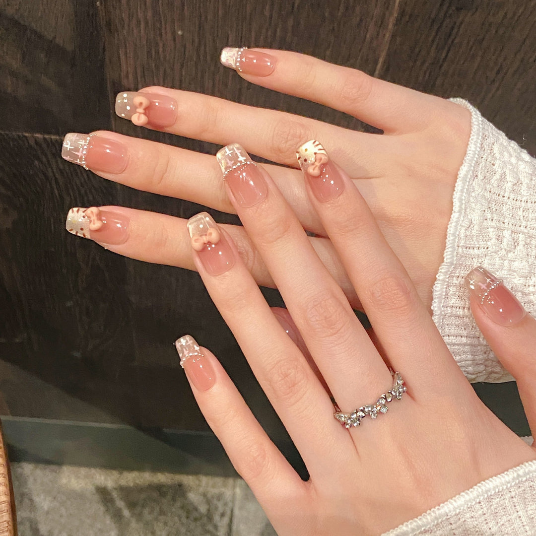 Artistic Press-On Nail Art