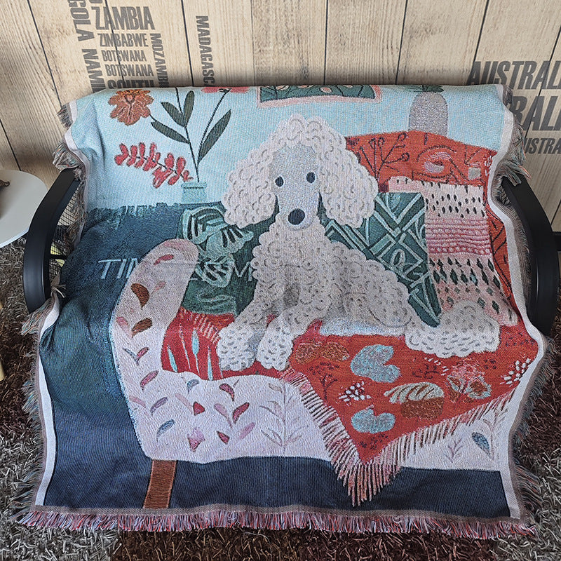 Artistic Pet-Themed Throw Blanket