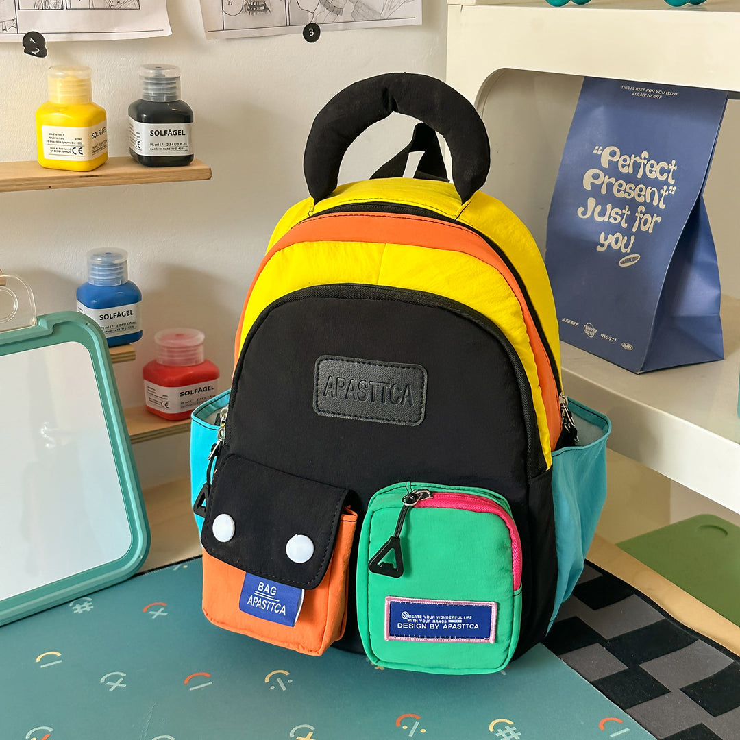 Colorful Multi-Compartment Casual Backpack Kalsten