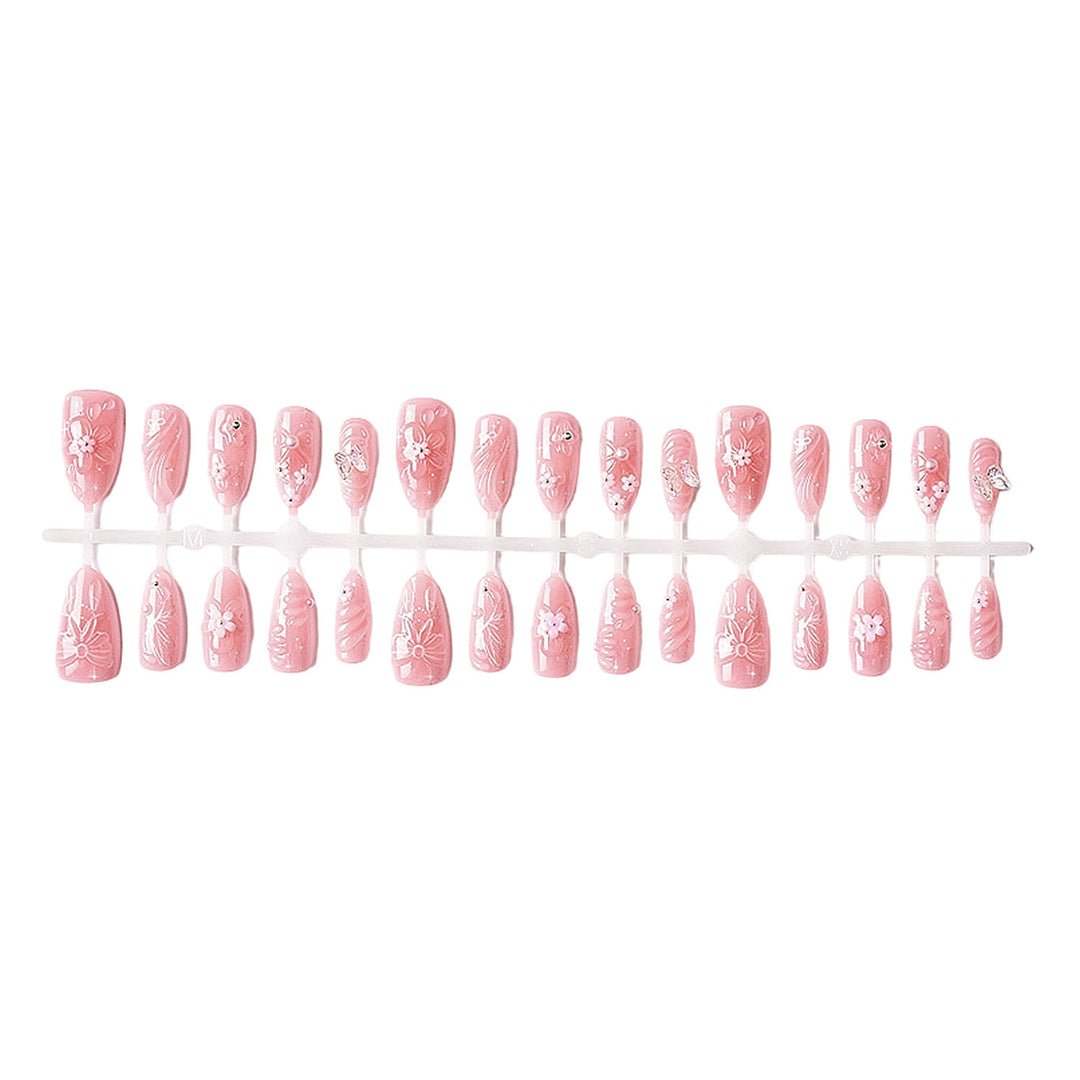 Decorative Floral Press-On Nail Art Set Kalsten