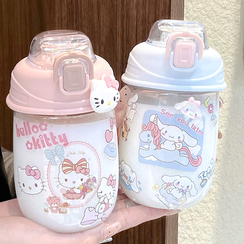 Women's playful drinking bottle with unique safety closure Kalsten