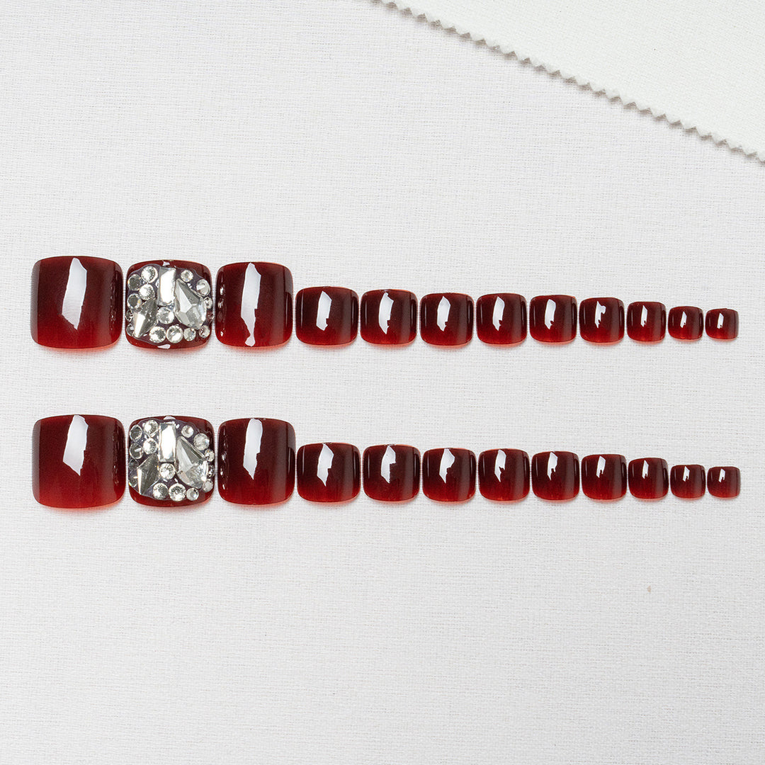 Decorative Rhinestone Toenail Art  1791110620