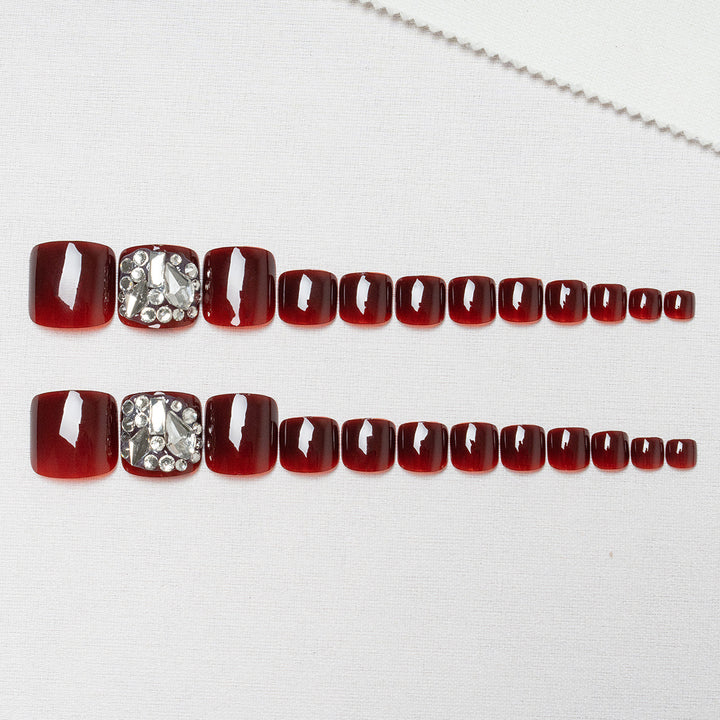 Decorative Rhinestone Toenail Art  1791110620