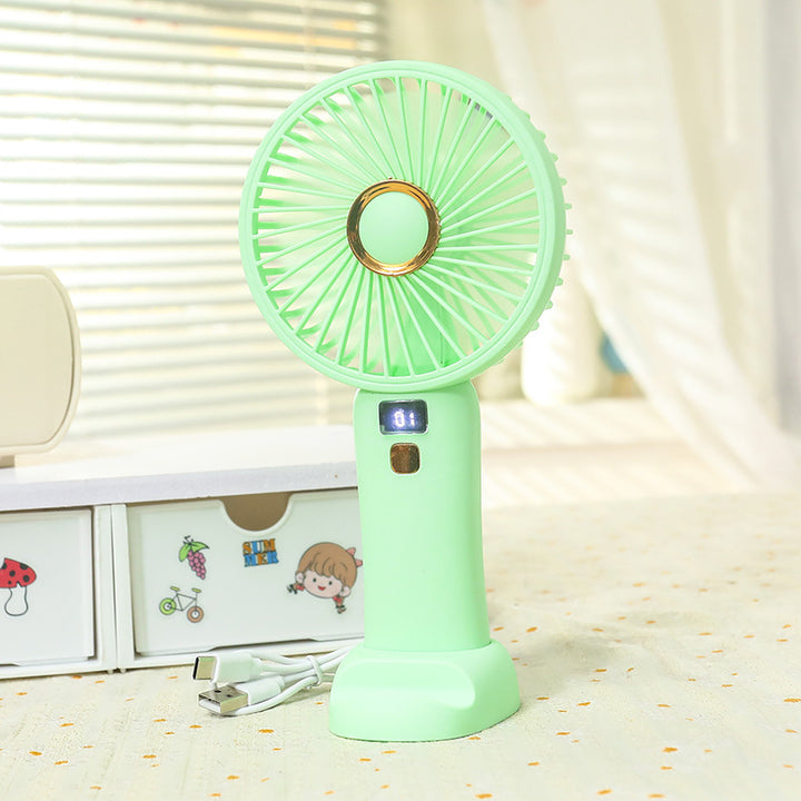Ladies portable battery fan with digital speed display Kalsten