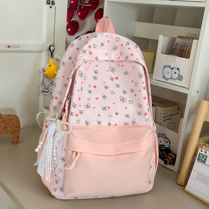 Stylish Heart-Printed Backpack Kalsten
