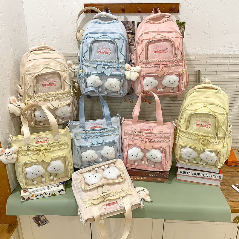 Transparent Front Pocket Casual Backpack Kalsten
