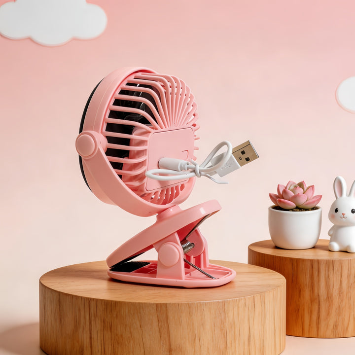 Women Portable Hand Fan with Creative Animal Ears Kalsten