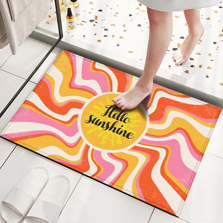 Charming Floral Welcome Mat