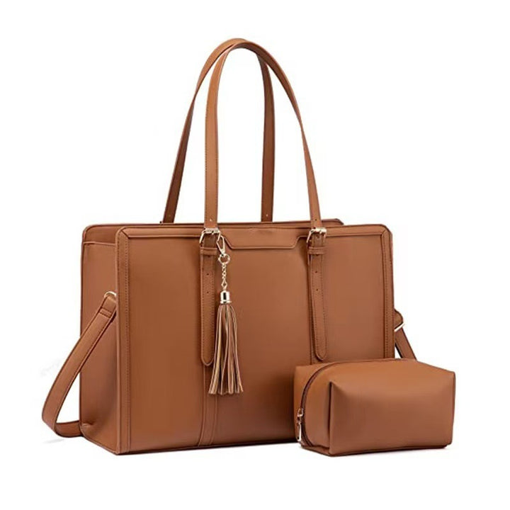 Elegant and Spacious Handbag with Removable Cosmetic Pouch Kalsten