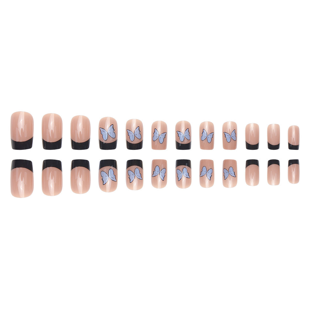 Decorative Press-On Nail Art with Bow Design Kalsten