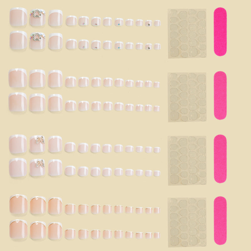 Elegantly Styled French Tip Nail Art Set Kalsten