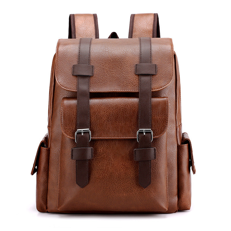 Vintage Style Leather Backpack Kalsten