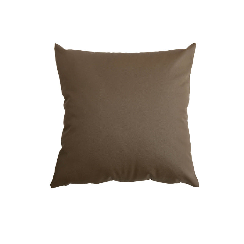 Square Textured Linen-Feel Decorative Throw Pillow Cover with Hidden Zipper
