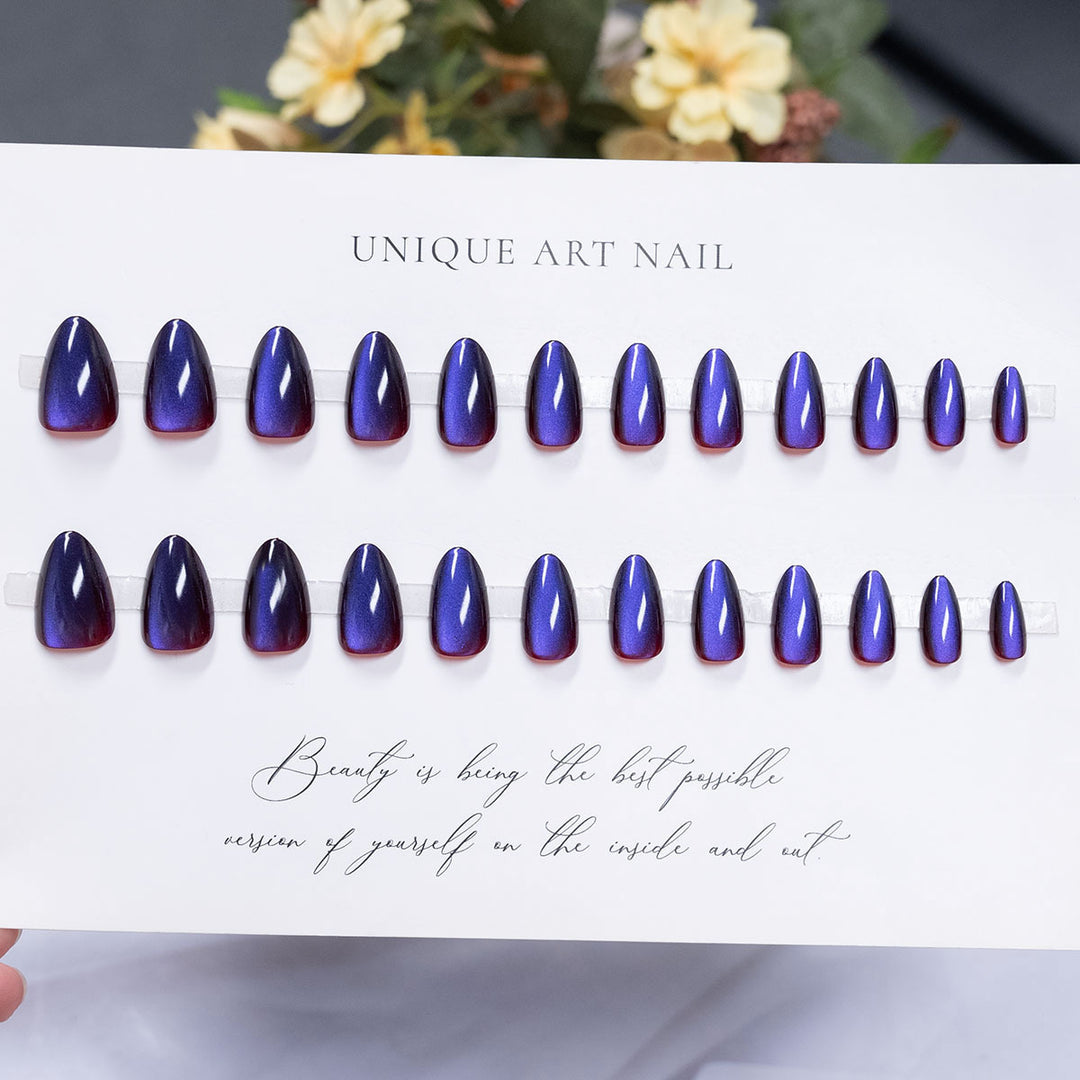 Glossy Press-On Nail Art Set