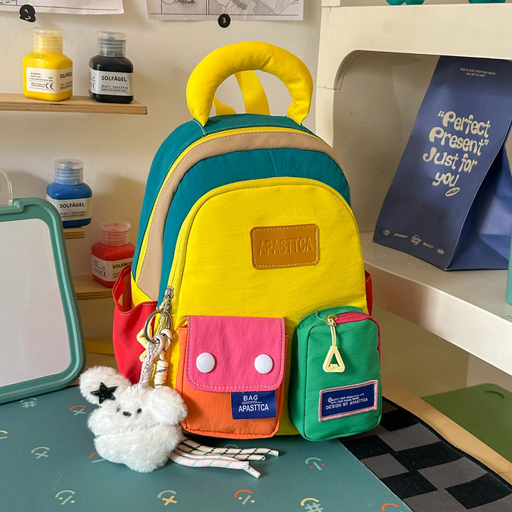 Colorful Multi-Compartment Casual Backpack Kalsten