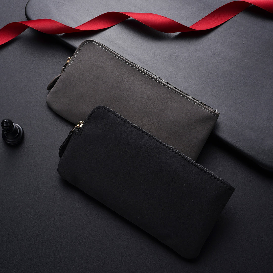 Premium Leather Zippered Wallet Organizer Kalsten