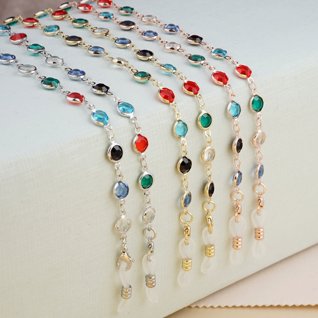 Gemstone-Accented Eyewear Chain Kalsten