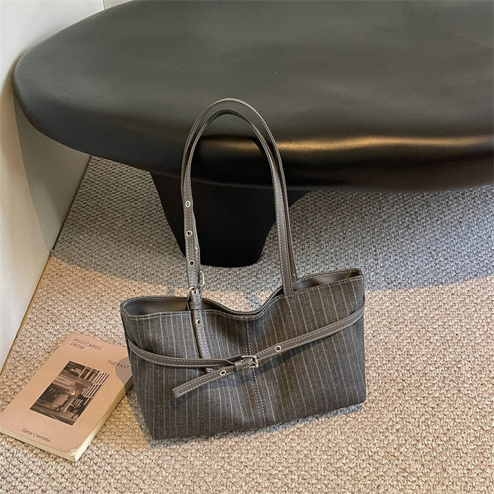 Stylish Striped Business Tote
