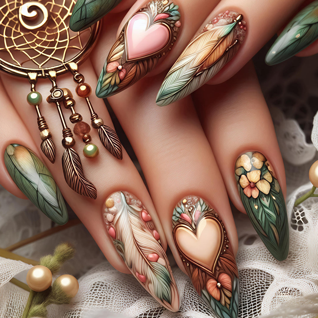 Nature-Inspired Nail Art Design Kalsten