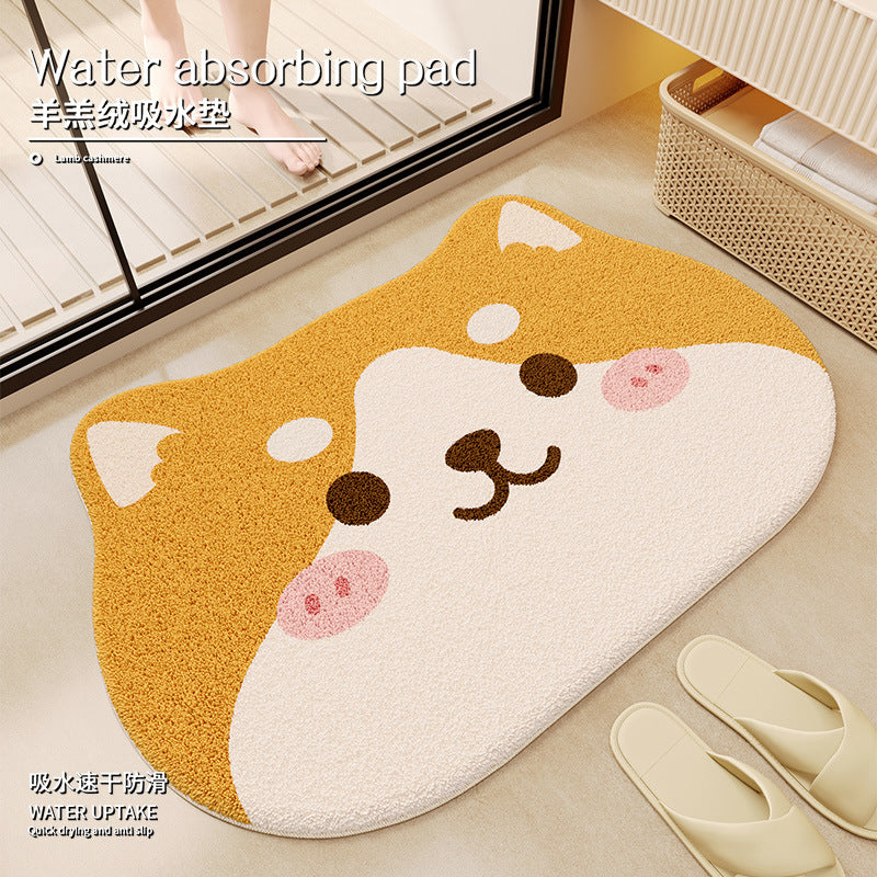 Cute Croissant-Shaped Bath Mat