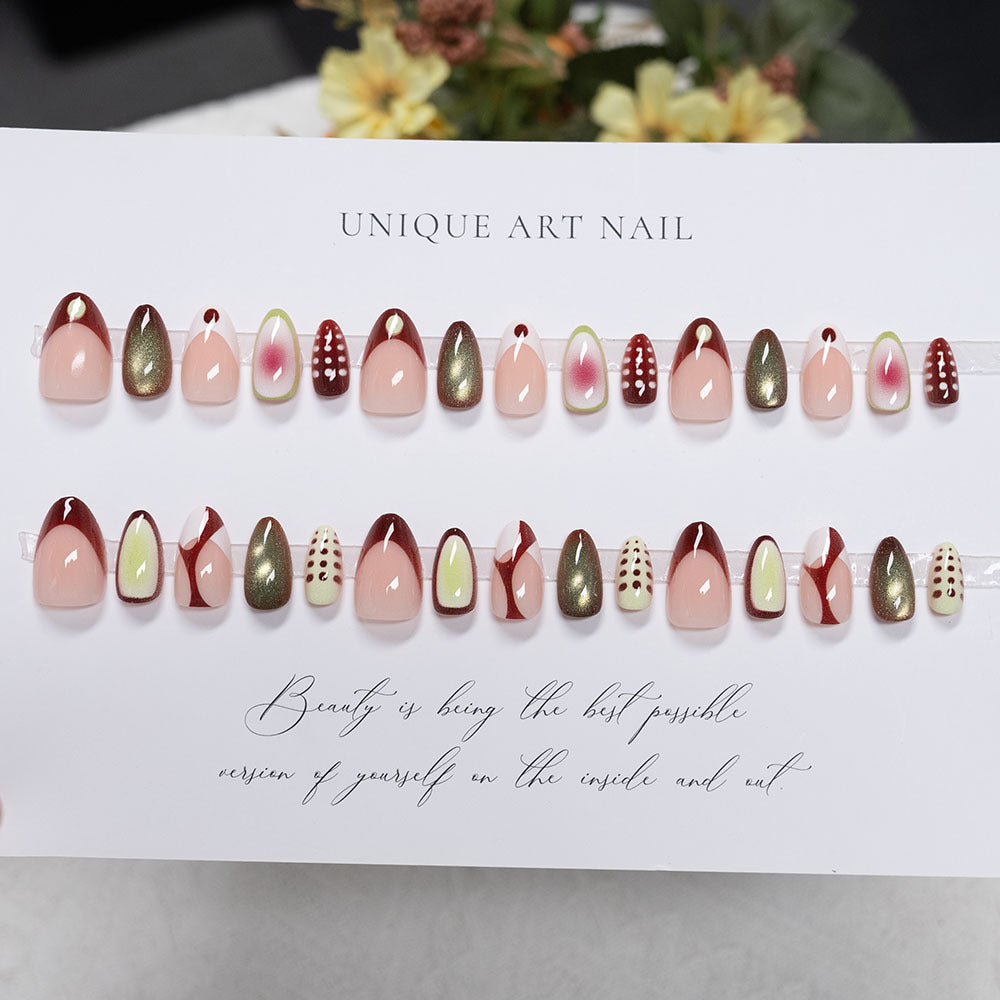 Artistic Abstract Press-On Nail Set