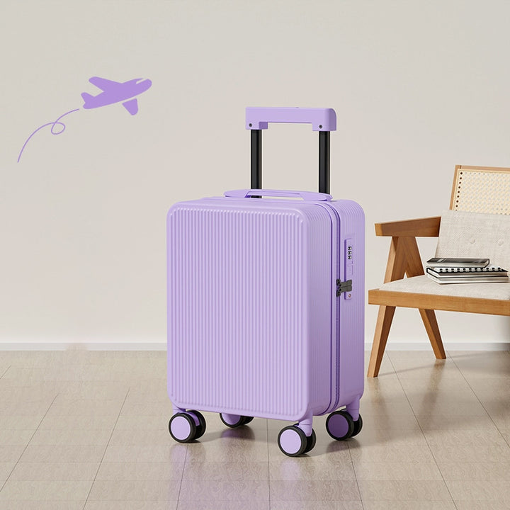Unisex Compact Ribbed Hard Shell Carry-On Luggage Kalsten